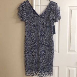 Blue lace dress
